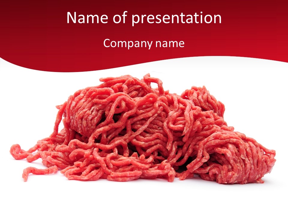 Lamb Pink Food PowerPoint Template