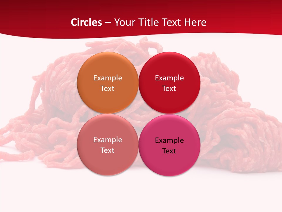 Lamb Pink Food PowerPoint Template