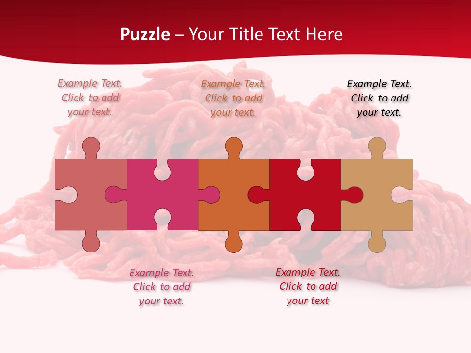 Lamb Pink Food PowerPoint Template