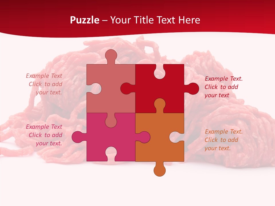 Lamb Pink Food PowerPoint Template