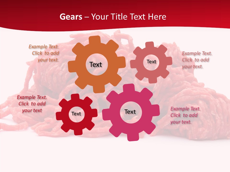 Lamb Pink Food PowerPoint Template