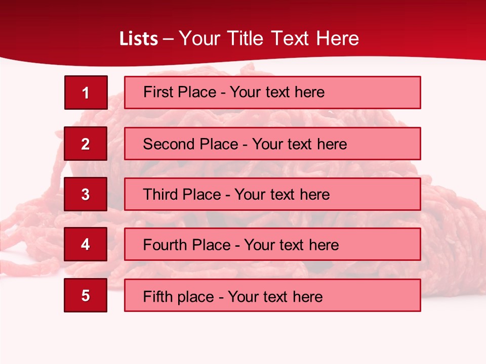 Lamb Pink Food PowerPoint Template