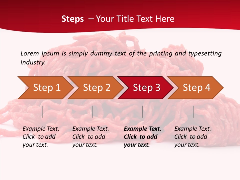 Lamb Pink Food PowerPoint Template