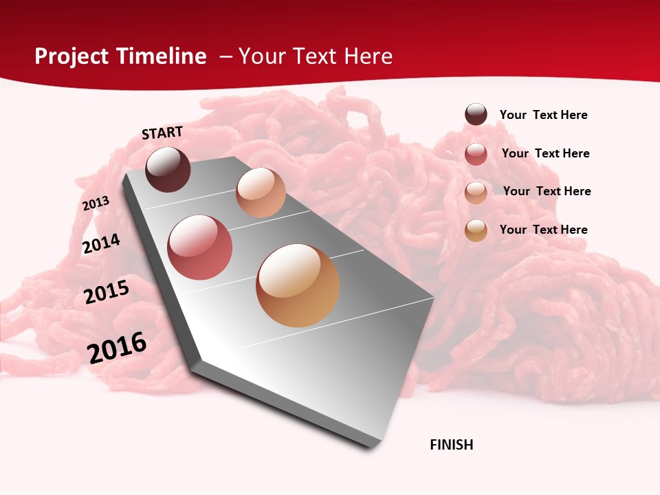 Lamb Pink Food PowerPoint Template
