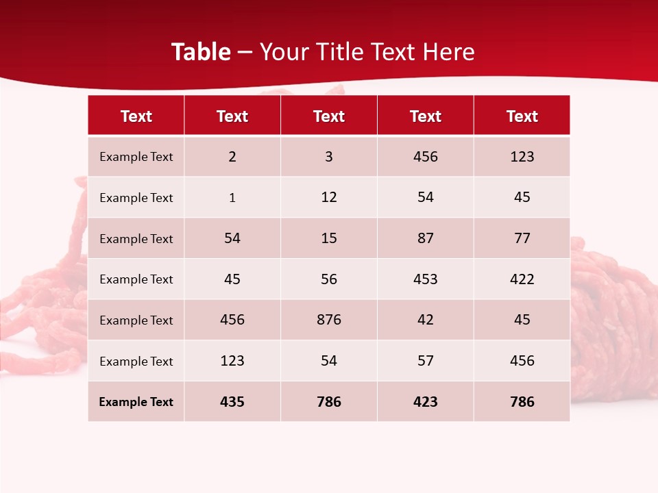 Lamb Pink Food PowerPoint Template