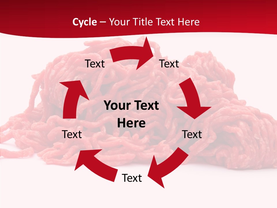 Lamb Pink Food PowerPoint Template