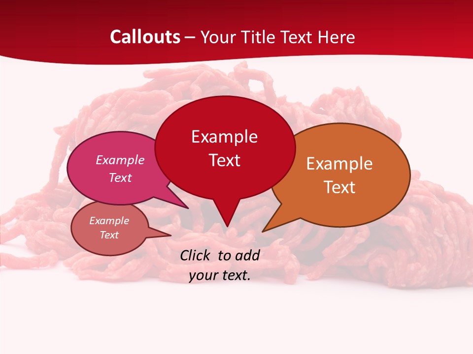 Lamb Pink Food PowerPoint Template