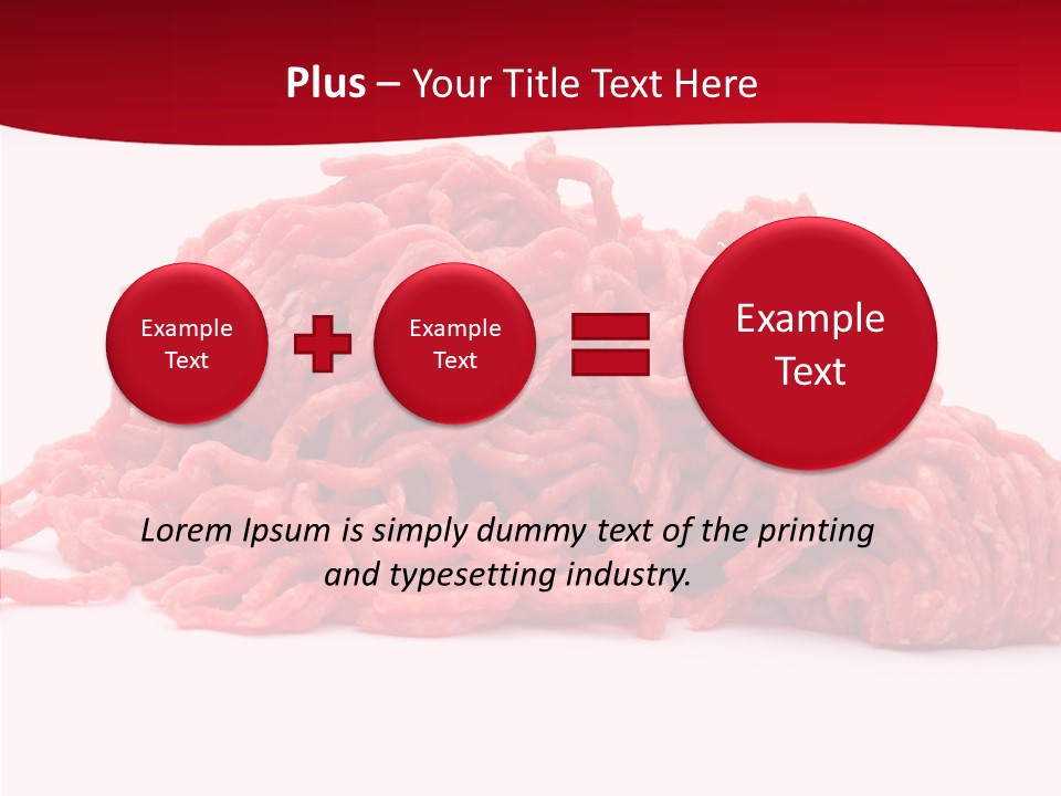 Lamb Pink Food PowerPoint Template