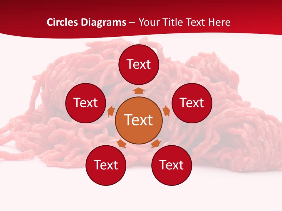 Lamb Pink Food PowerPoint Template