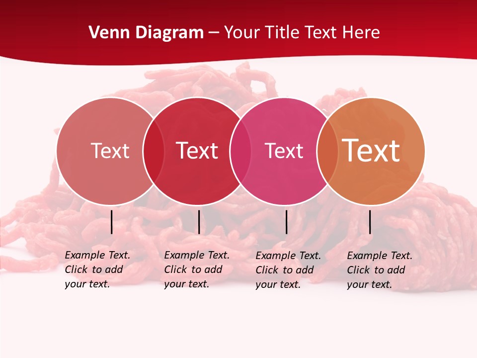 Lamb Pink Food PowerPoint Template