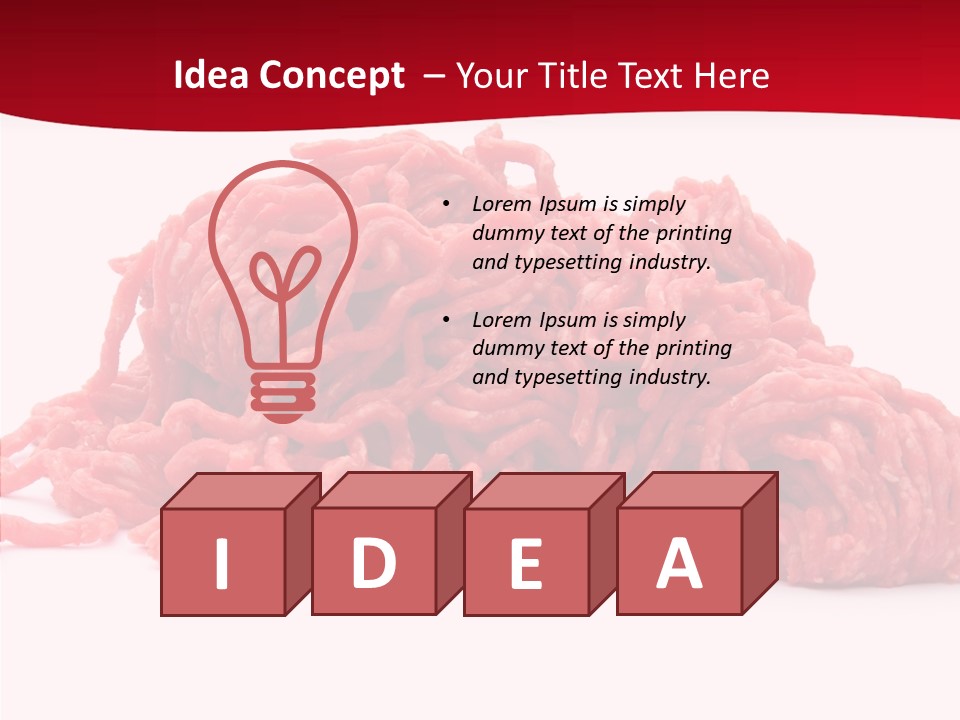 Lamb Pink Food PowerPoint Template