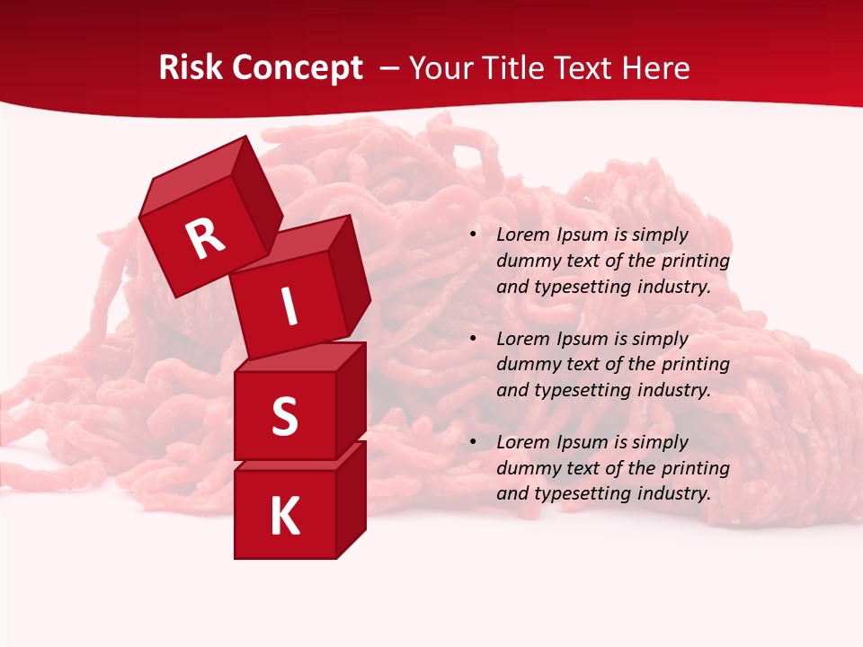 Lamb Pink Food PowerPoint Template