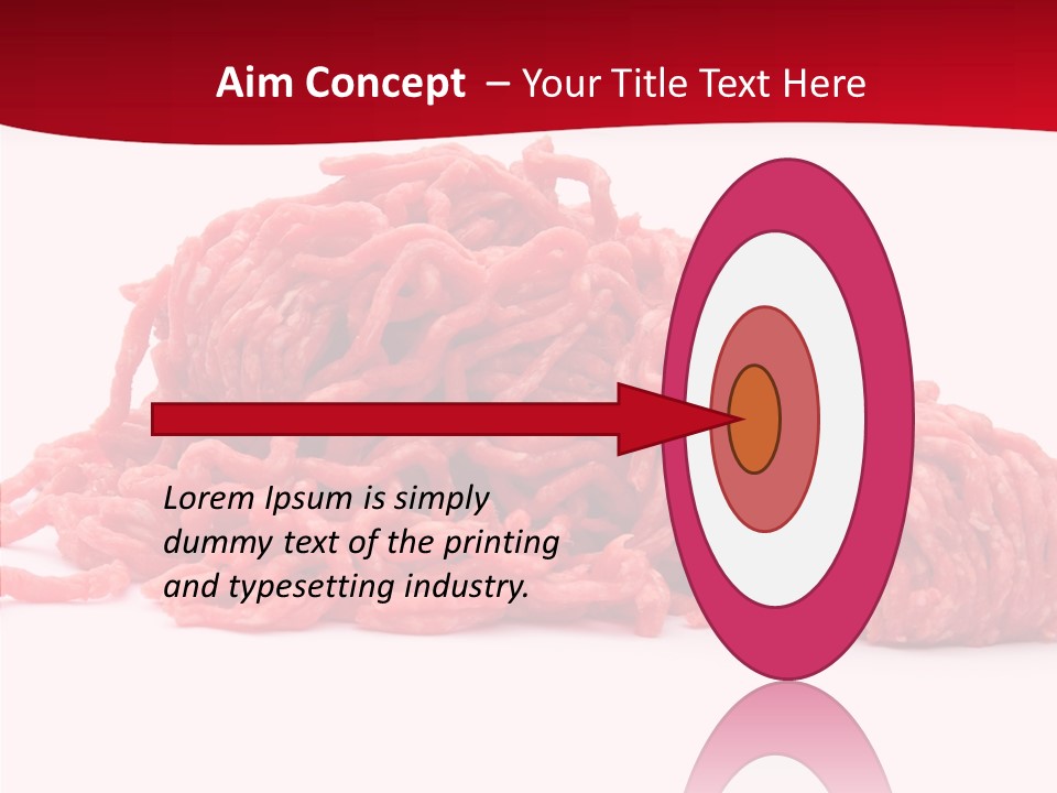 Lamb Pink Food PowerPoint Template