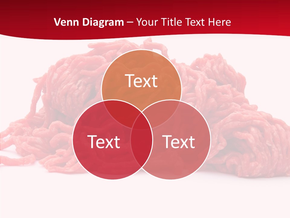 Lamb Pink Food PowerPoint Template