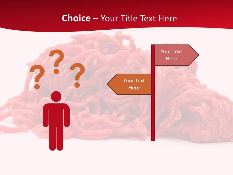 Lamb Pink Food PowerPoint Template