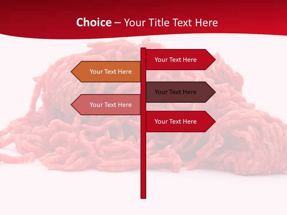 Lamb Pink Food PowerPoint Template