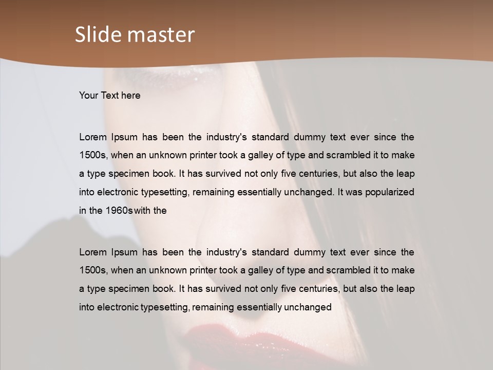 Red Hair Hispanic PowerPoint Template