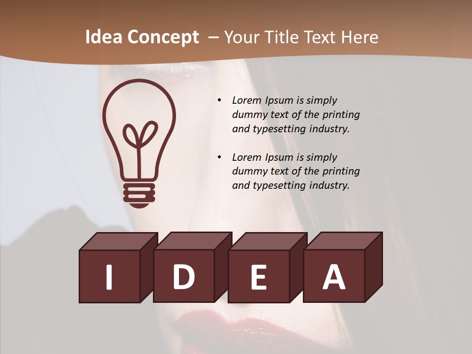 Red Hair Hispanic PowerPoint Template