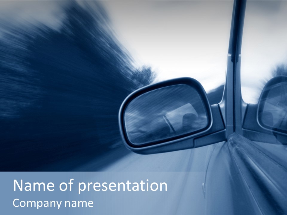 Automobile Speedlight Driveway PowerPoint Template