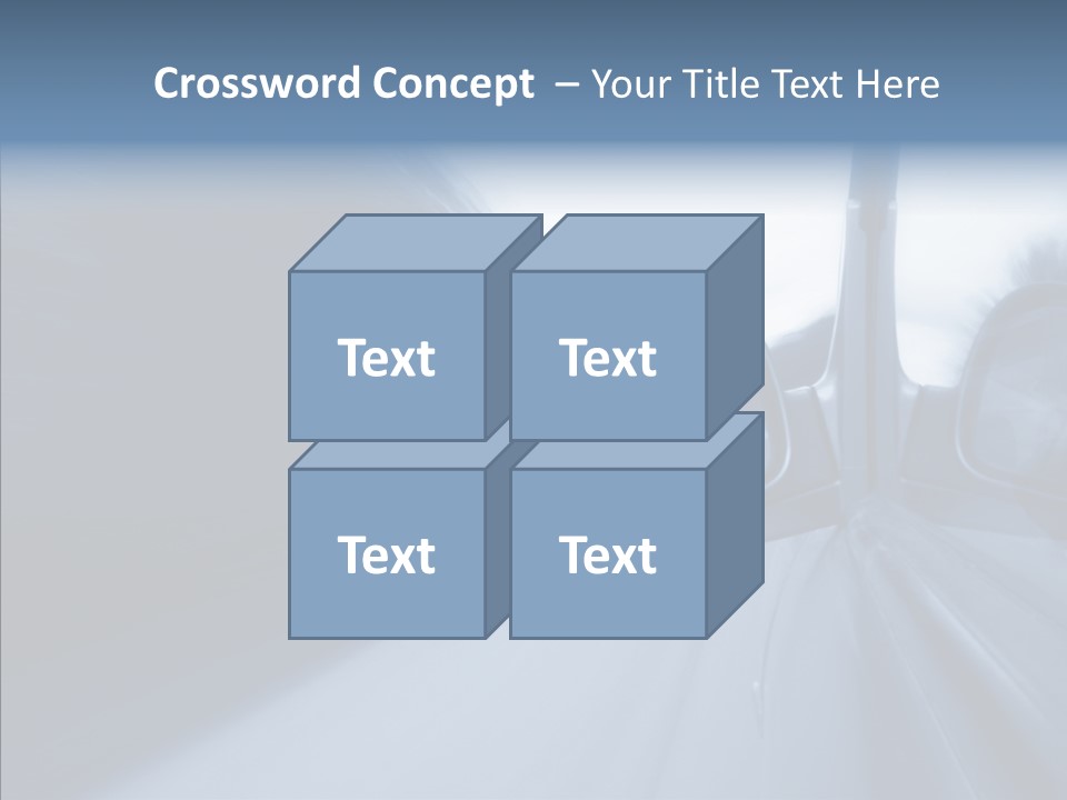 Automobile Speedlight Driveway PowerPoint Template