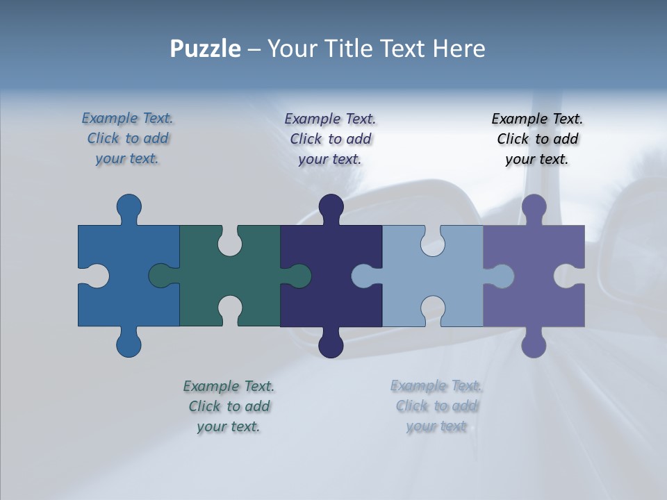 Automobile Speedlight Driveway PowerPoint Template