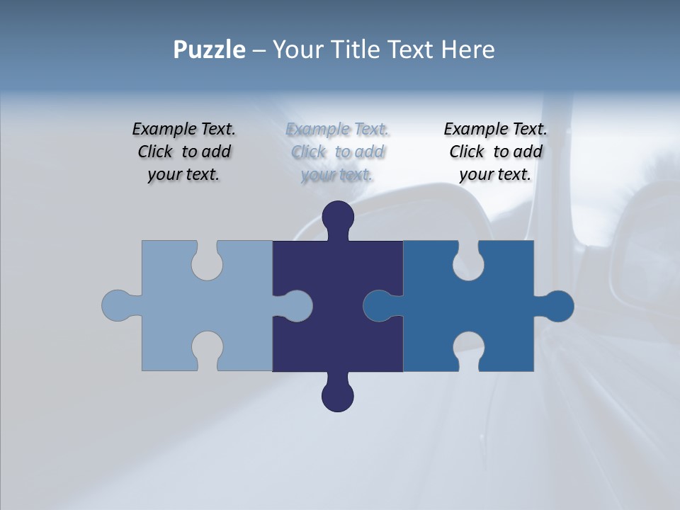 Automobile Speedlight Driveway PowerPoint Template