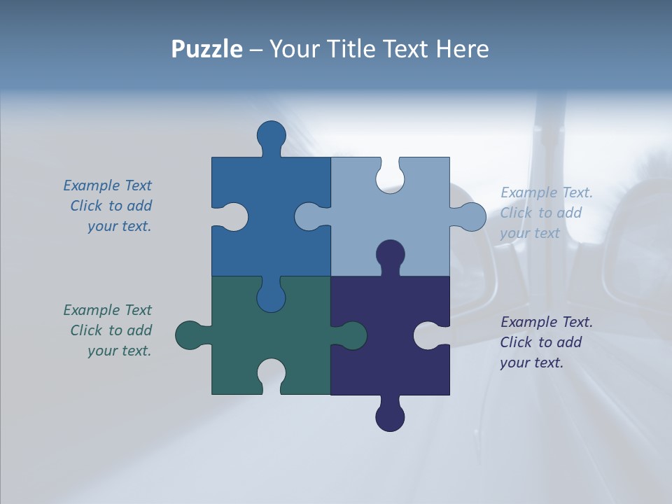 Automobile Speedlight Driveway PowerPoint Template