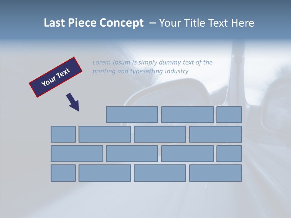 Automobile Speedlight Driveway PowerPoint Template