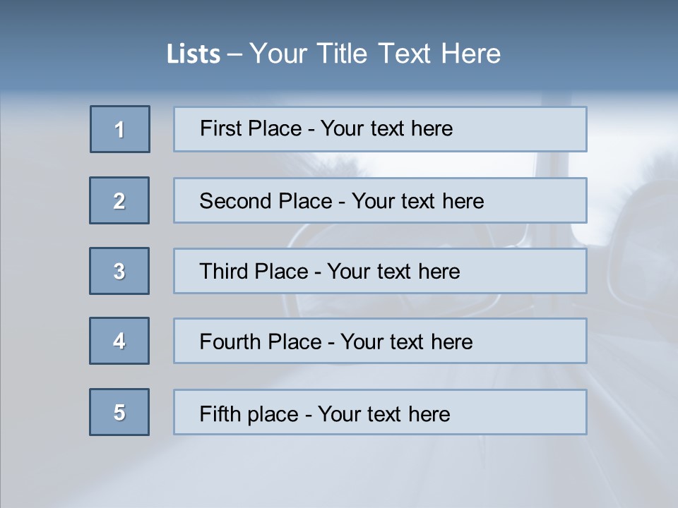 Automobile Speedlight Driveway PowerPoint Template
