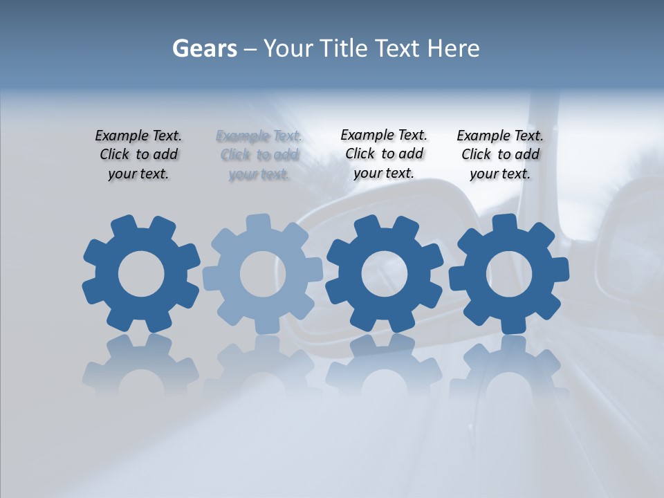 Automobile Speedlight Driveway PowerPoint Template