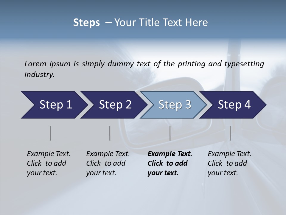 Automobile Speedlight Driveway PowerPoint Template