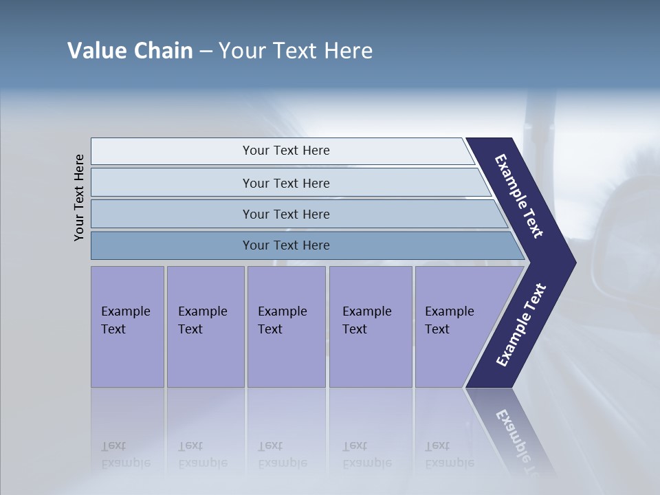 Automobile Speedlight Driveway PowerPoint Template