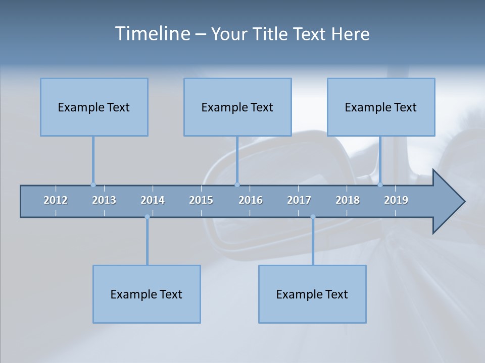 Automobile Speedlight Driveway PowerPoint Template