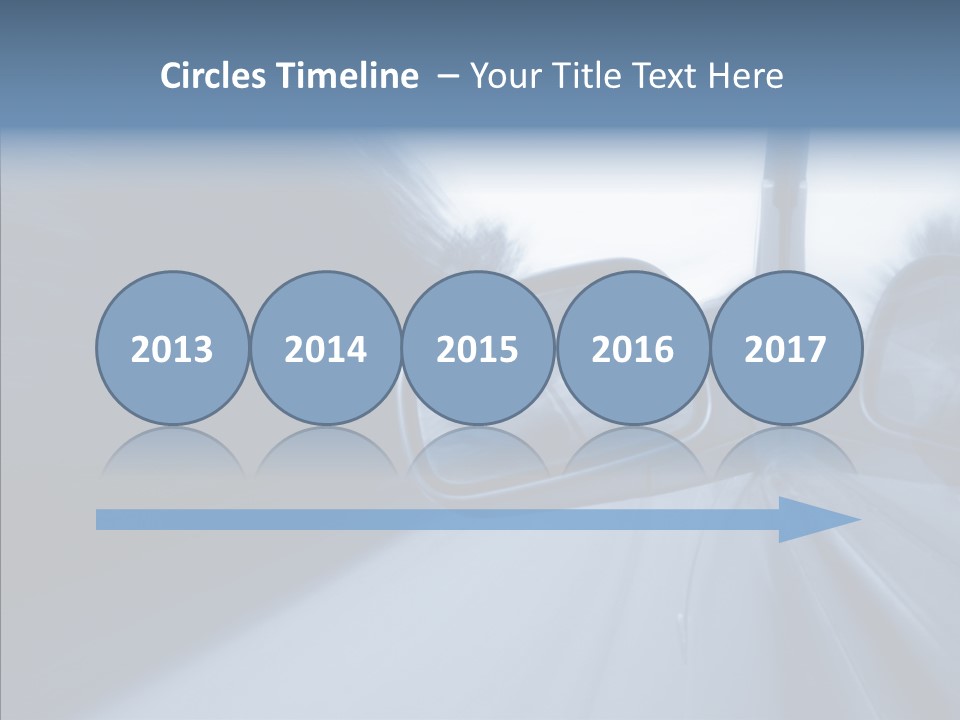 Automobile Speedlight Driveway PowerPoint Template