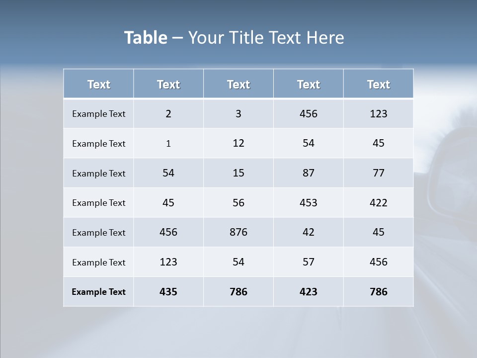 Automobile Speedlight Driveway PowerPoint Template