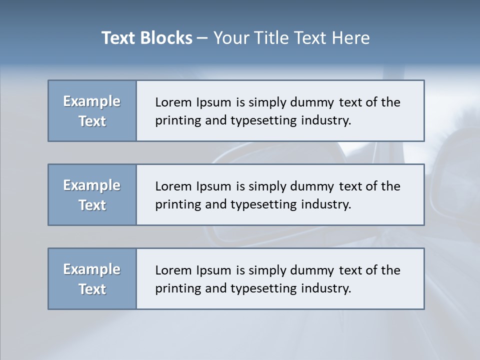 Automobile Speedlight Driveway PowerPoint Template