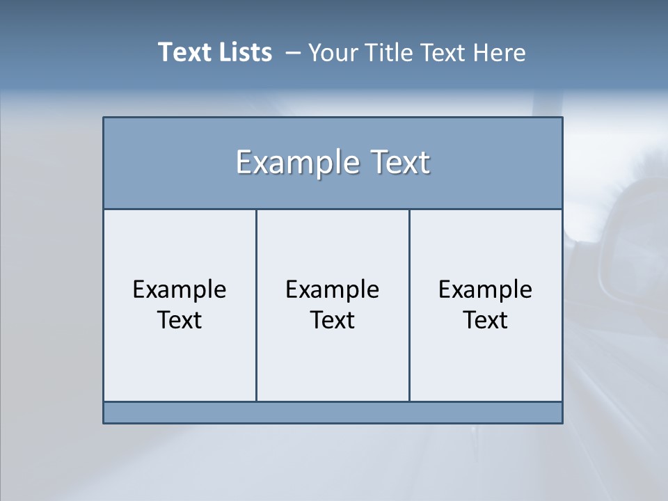 Automobile Speedlight Driveway PowerPoint Template