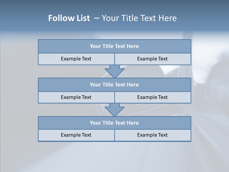 Automobile Speedlight Driveway PowerPoint Template