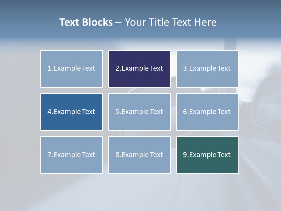 Automobile Speedlight Driveway PowerPoint Template