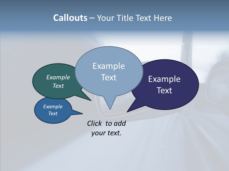 Automobile Speedlight Driveway PowerPoint Template