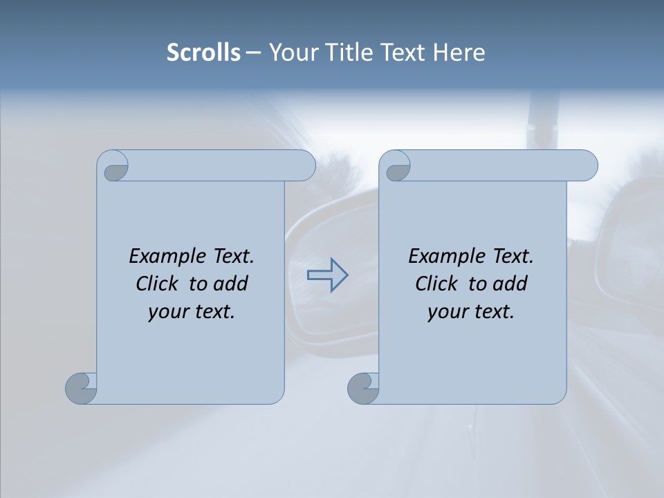 Automobile Speedlight Driveway PowerPoint Template