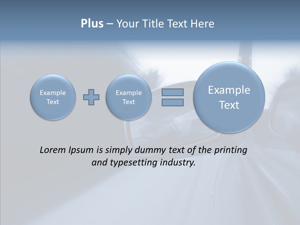 Automobile Speedlight Driveway PowerPoint Template
