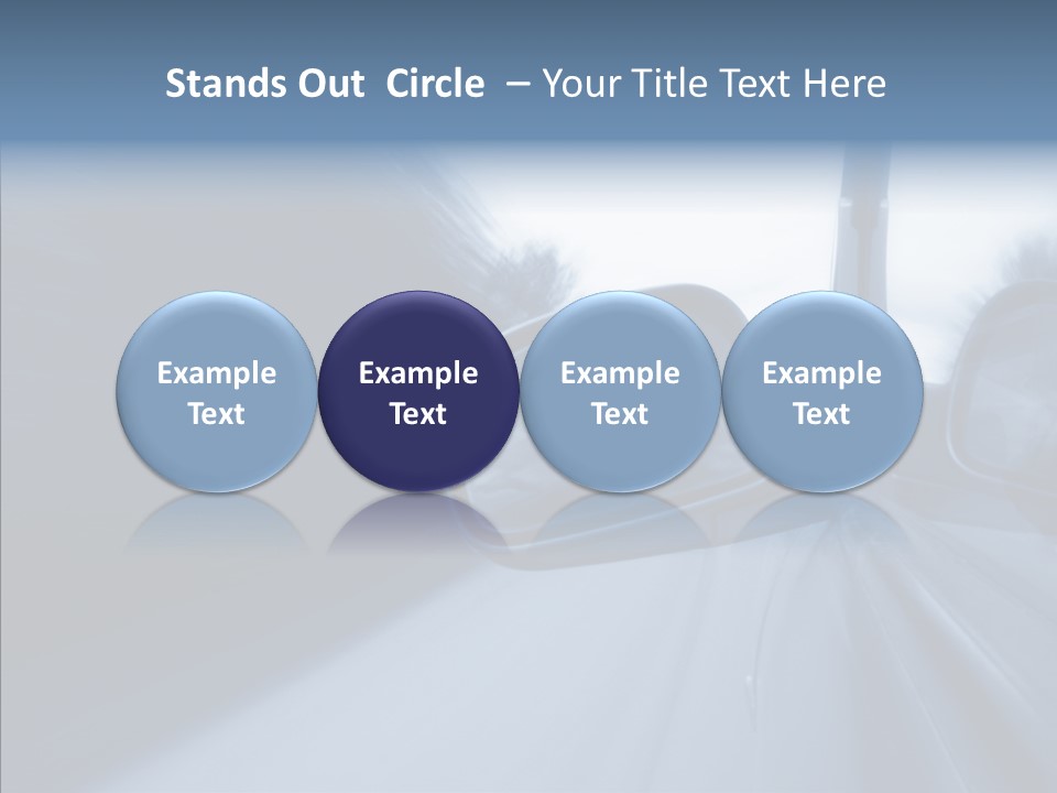 Automobile Speedlight Driveway PowerPoint Template