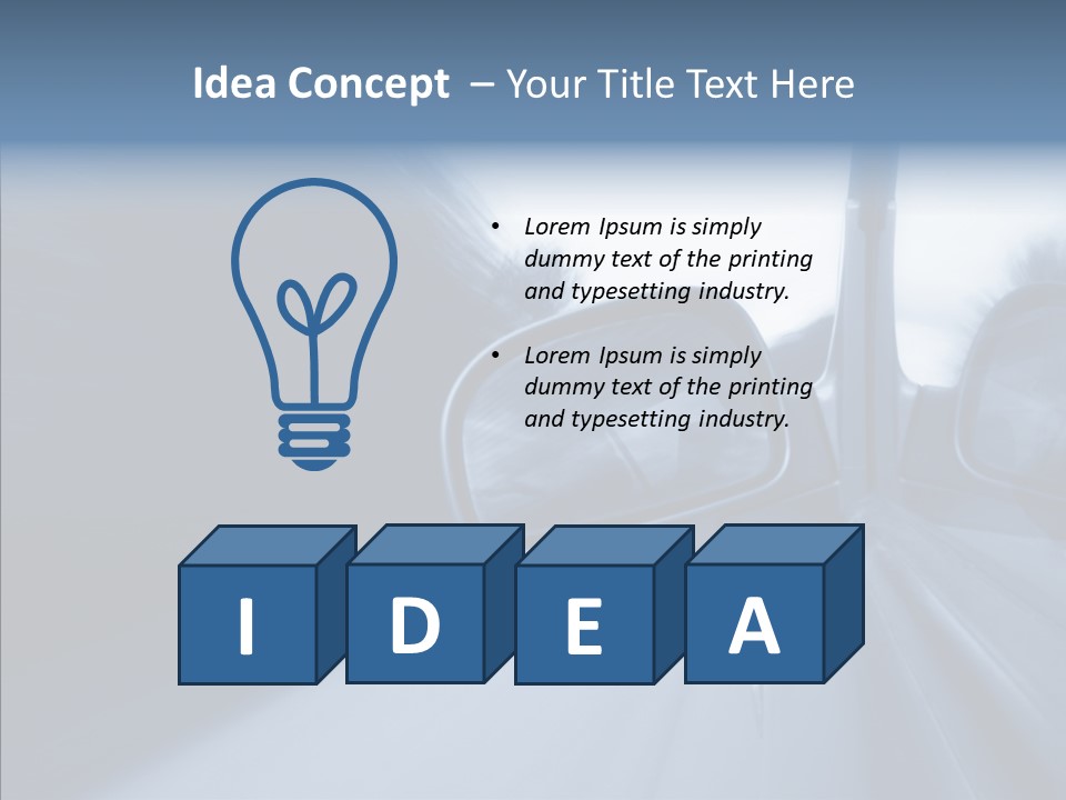 Automobile Speedlight Driveway PowerPoint Template