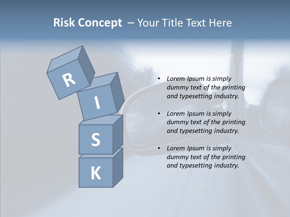 Automobile Speedlight Driveway PowerPoint Template