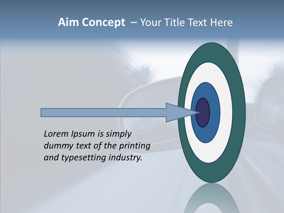 Automobile Speedlight Driveway PowerPoint Template