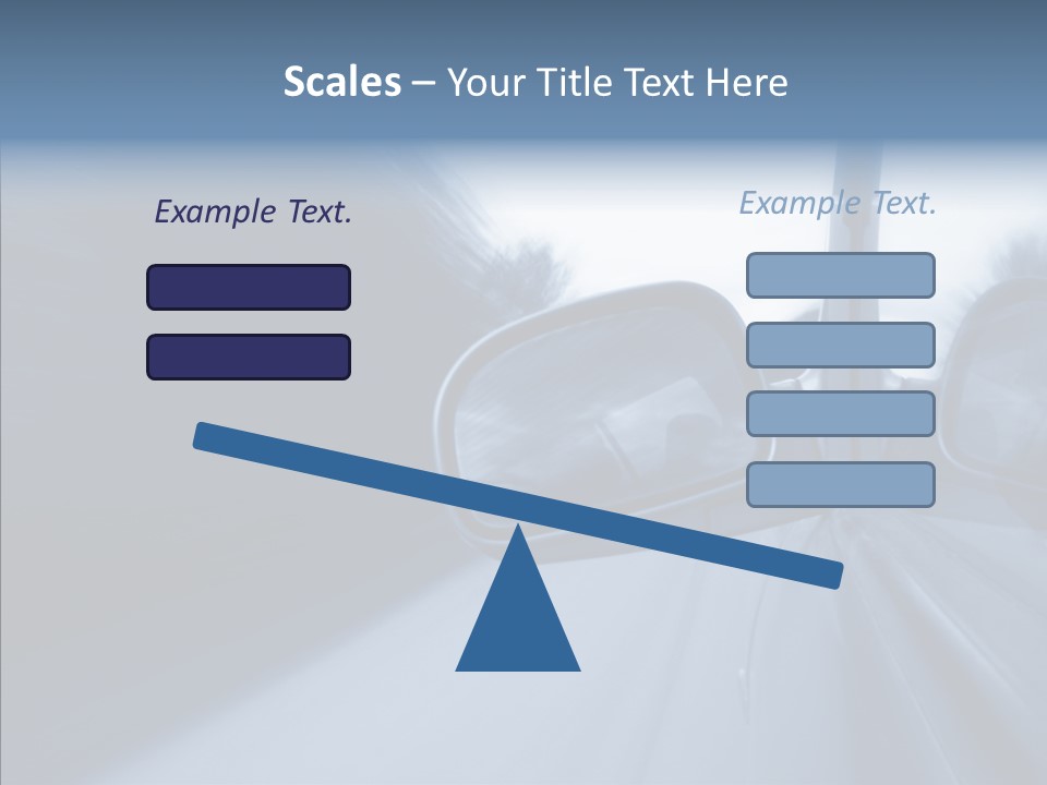 Automobile Speedlight Driveway PowerPoint Template