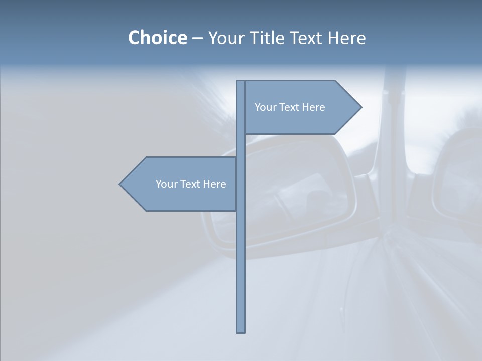 Automobile Speedlight Driveway PowerPoint Template