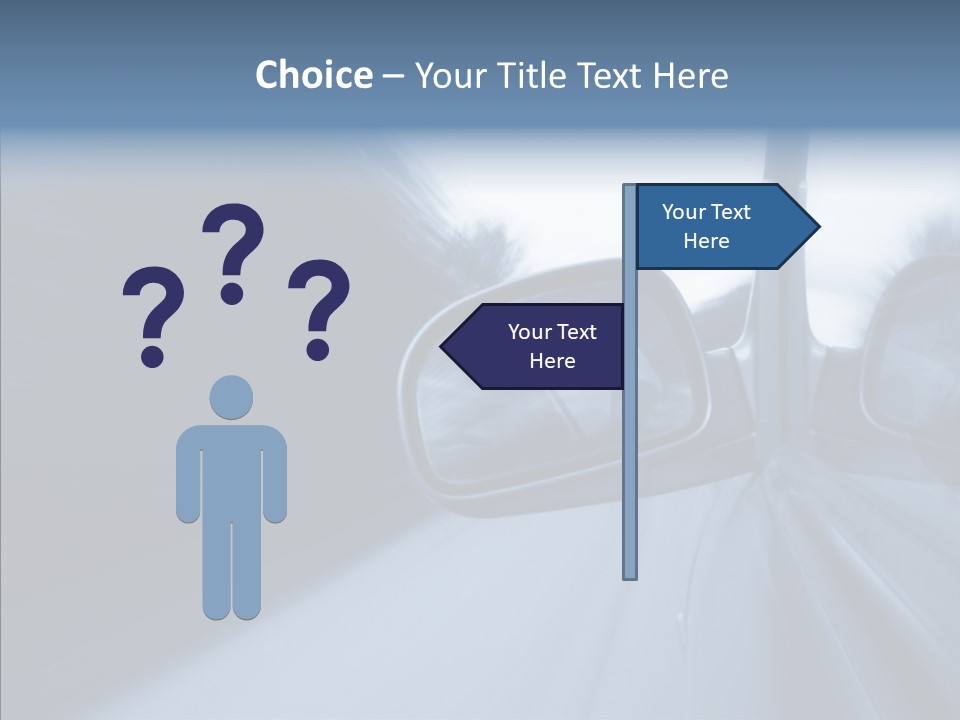 Automobile Speedlight Driveway PowerPoint Template