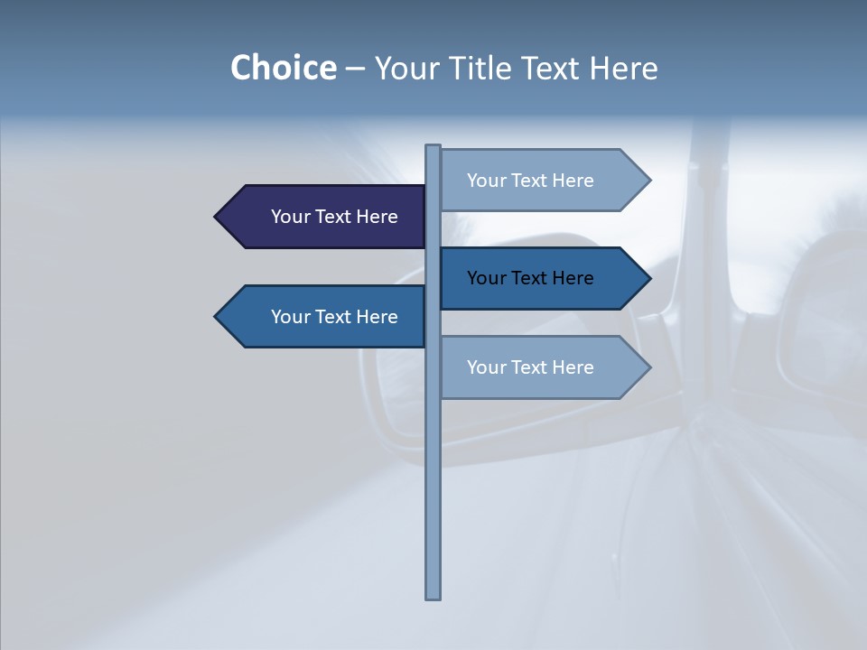 Automobile Speedlight Driveway PowerPoint Template
